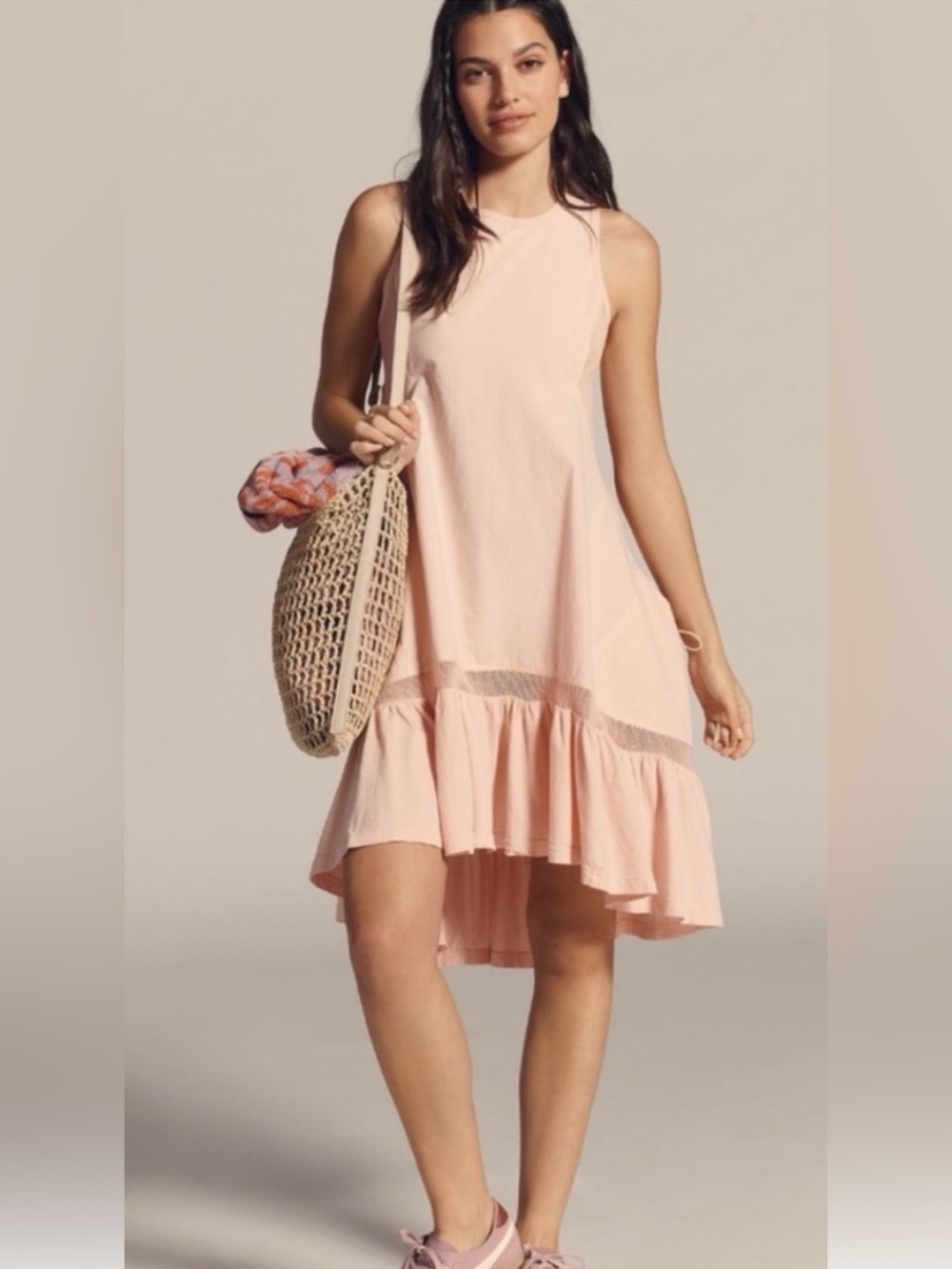 NWT Anthropologie Daily
Practice Hill Up Tiered High-Low
Midi Dress